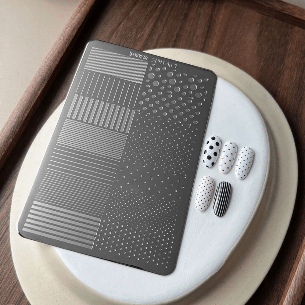 3D Printing Templates Free - Noktalı Desenli Tırnak Sanatı Baskı Plakaları