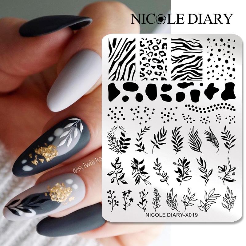 3D Printing Templates Free - NICOLE GÜNLÜK Yapraklar Çiçek Nail Art