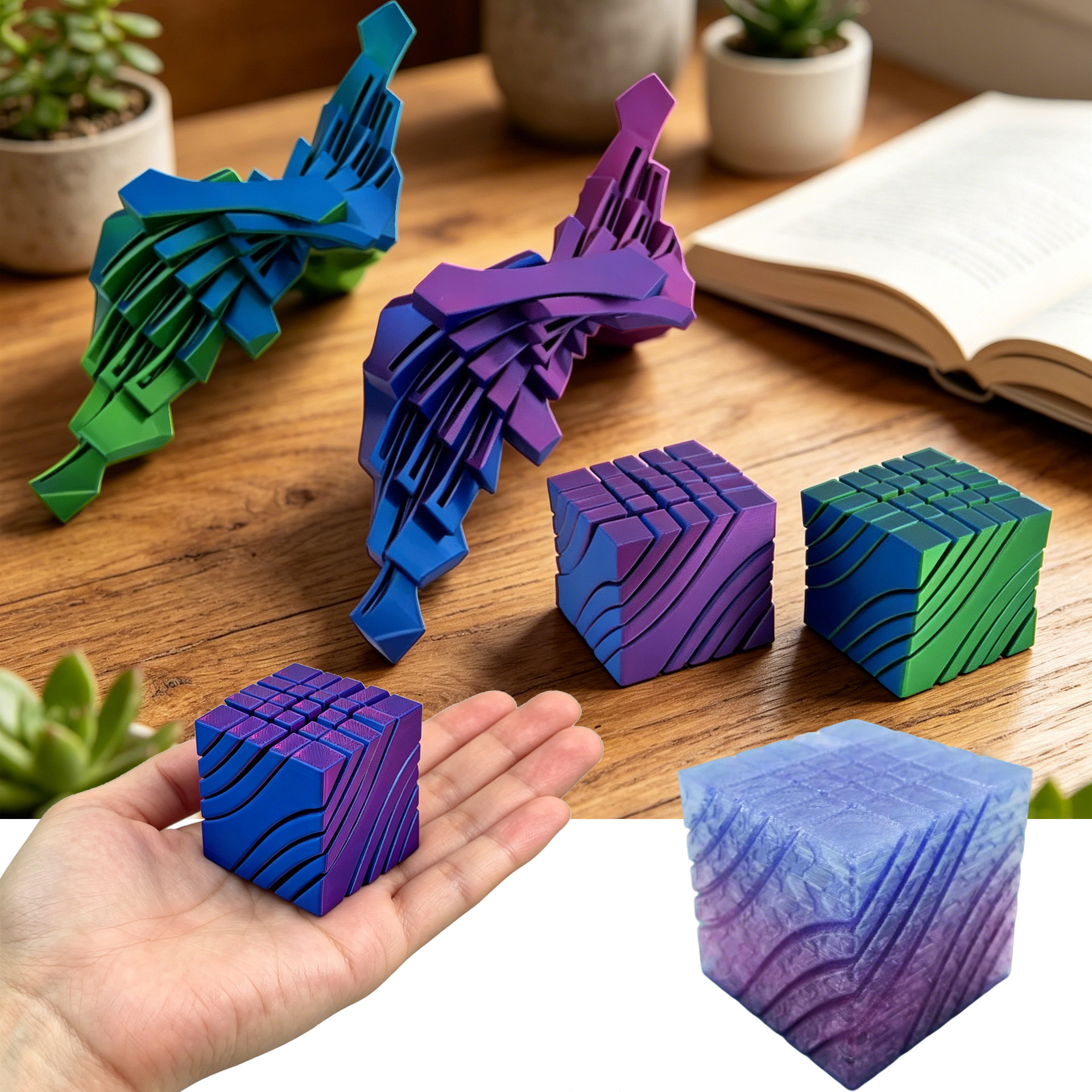 3D Printing Gears - 3D Baskılı Sıvı Akışlı Rubik Küpleri