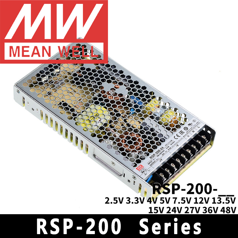 3D Printer Power Supply - Mean Well RSP-200-2.5/3.3/4/5/7.5/12/13.5/15/24/27/36/48 Meanwell AC/DC 200W
