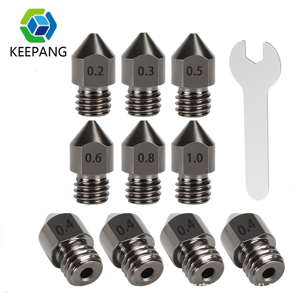 Nozzle 0.4Mm Hardened - 1/2/3 adet Sertleştirilmiş Çelik Meme 0.4mm