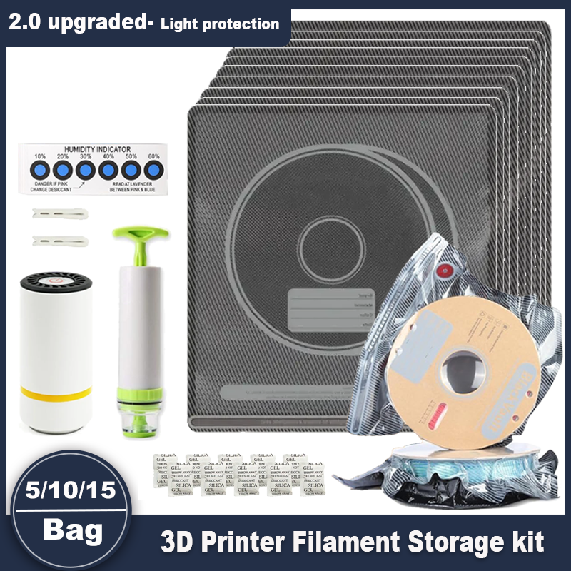 Petg Filament - 3D Filament Çantası Siyah Filament Saklama