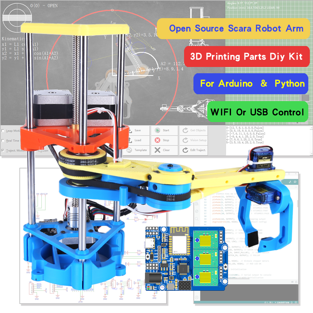 3D Printing Robot Arm - Çok eksenli Scara Robot kol 3D