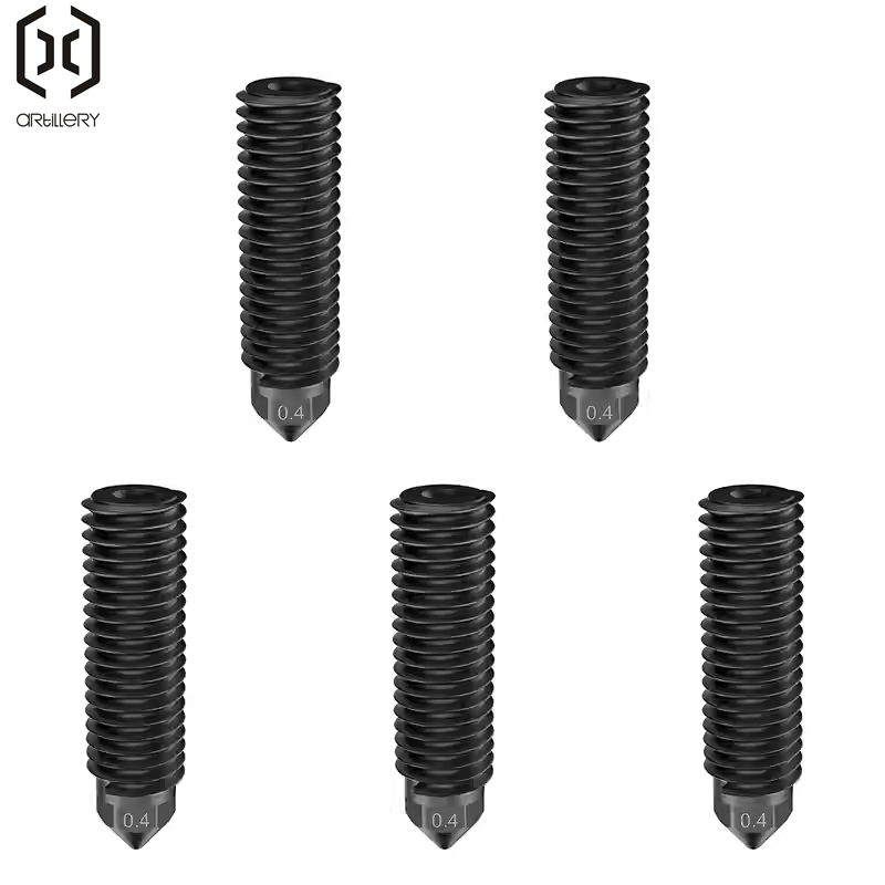 Nozzle 0.4Mm Hardened - ARTILLLERY 0.4mm Siyah Sertleştirilmiş Çelik Meme