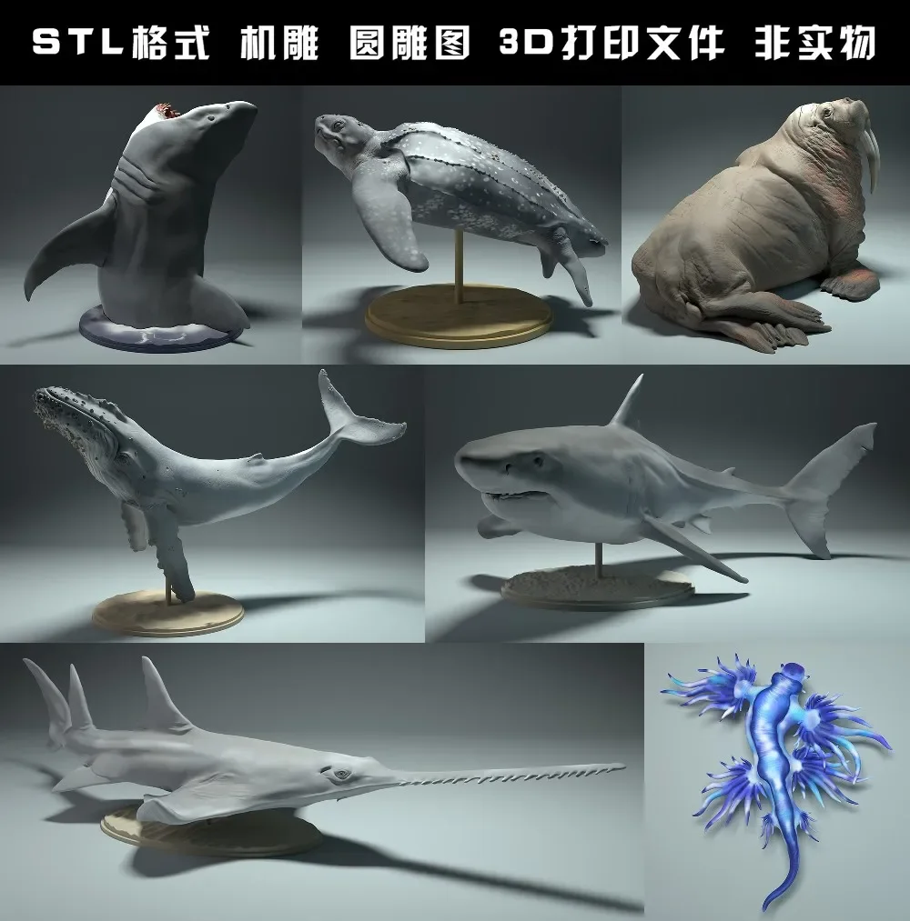 3D Printing File Stl - Hayvanlar, kutup ayısı, takin, kurt, bizon,