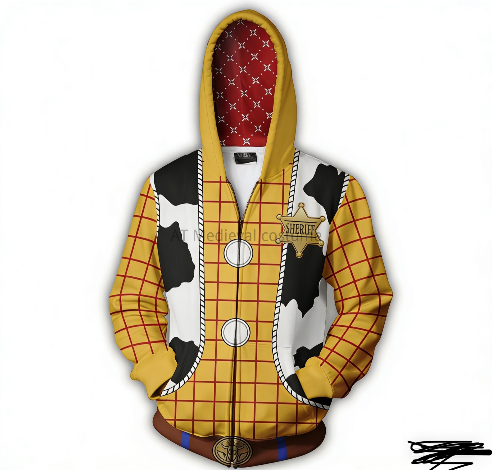 3D Printing Kit - Yetişkin Film Cosplay 3D Baskı Hoody