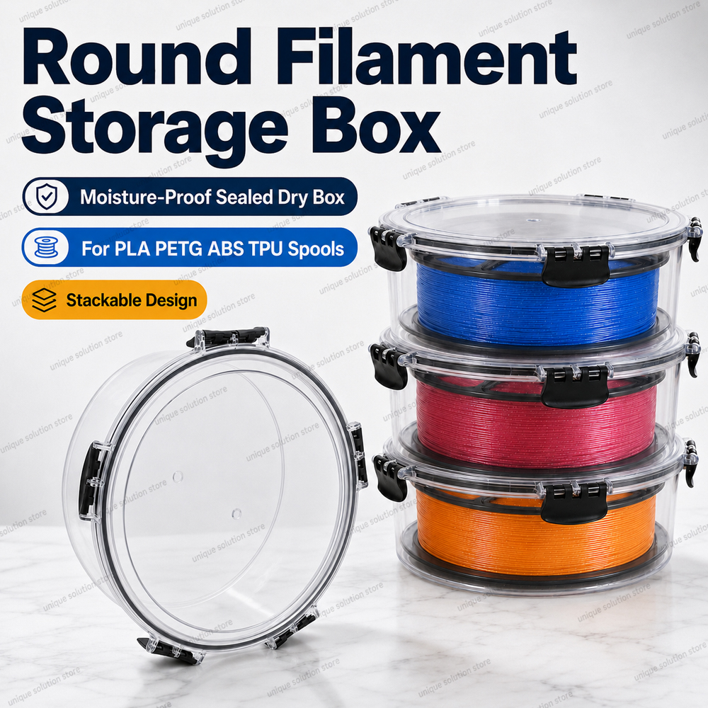 Petg Filament - Yuvarlak Filament Saklama Kutusu Nem Geçirmez