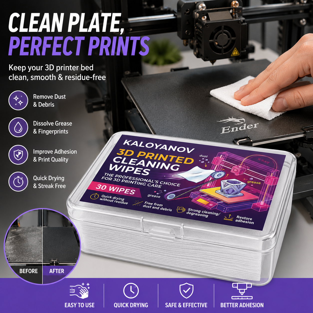 Pei Sheet - KALOYANOV 30'lu Paket 3D Yazıcı Tablası