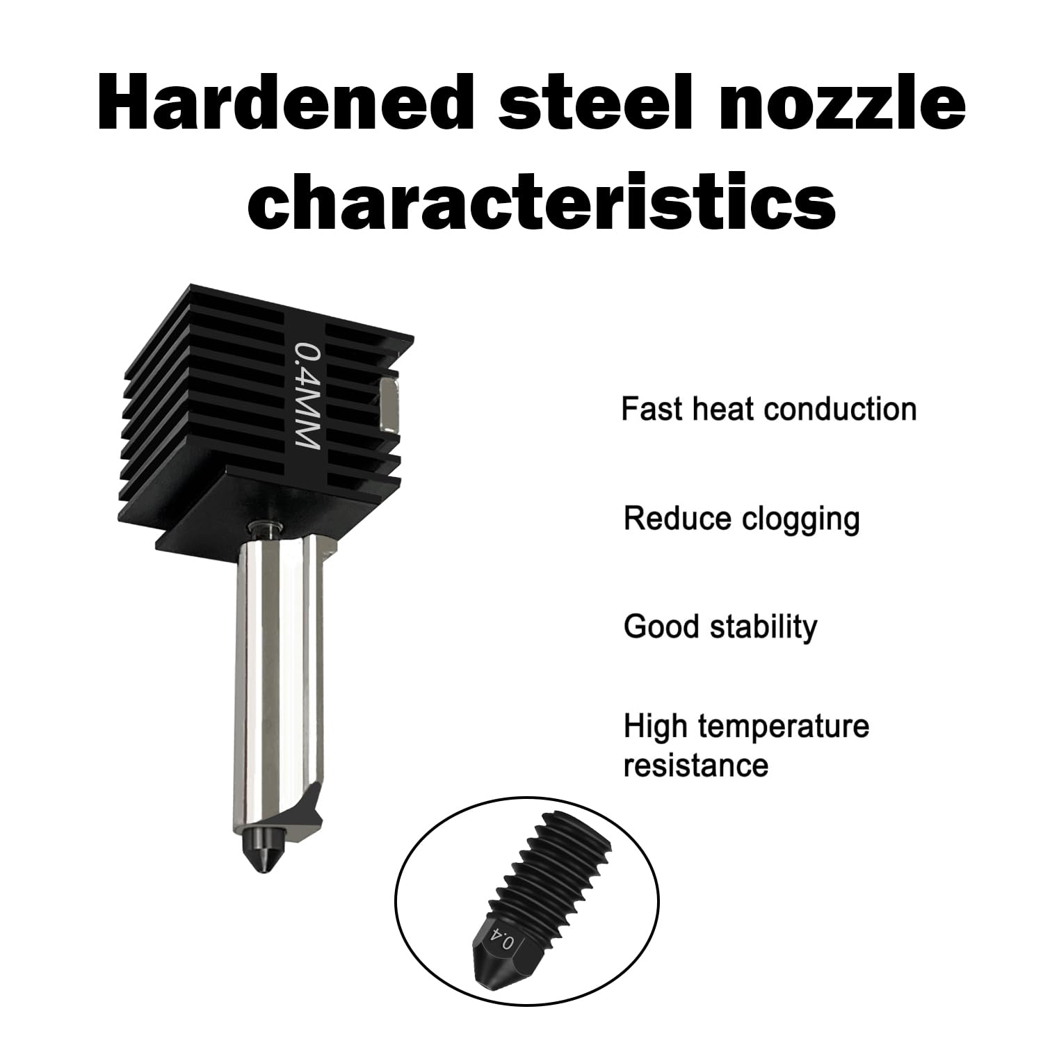 4'lü Paket A1 Mini/A1 Hotend B - Nozzle 0.4Mm Hardened incelemesi ve fiyatı