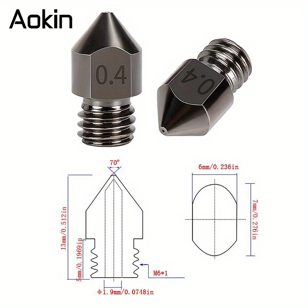 1/5/10 adet MK8 meme yükseltme - Nozzle 0.4Mm Hardened incelemesi ve fiyatı