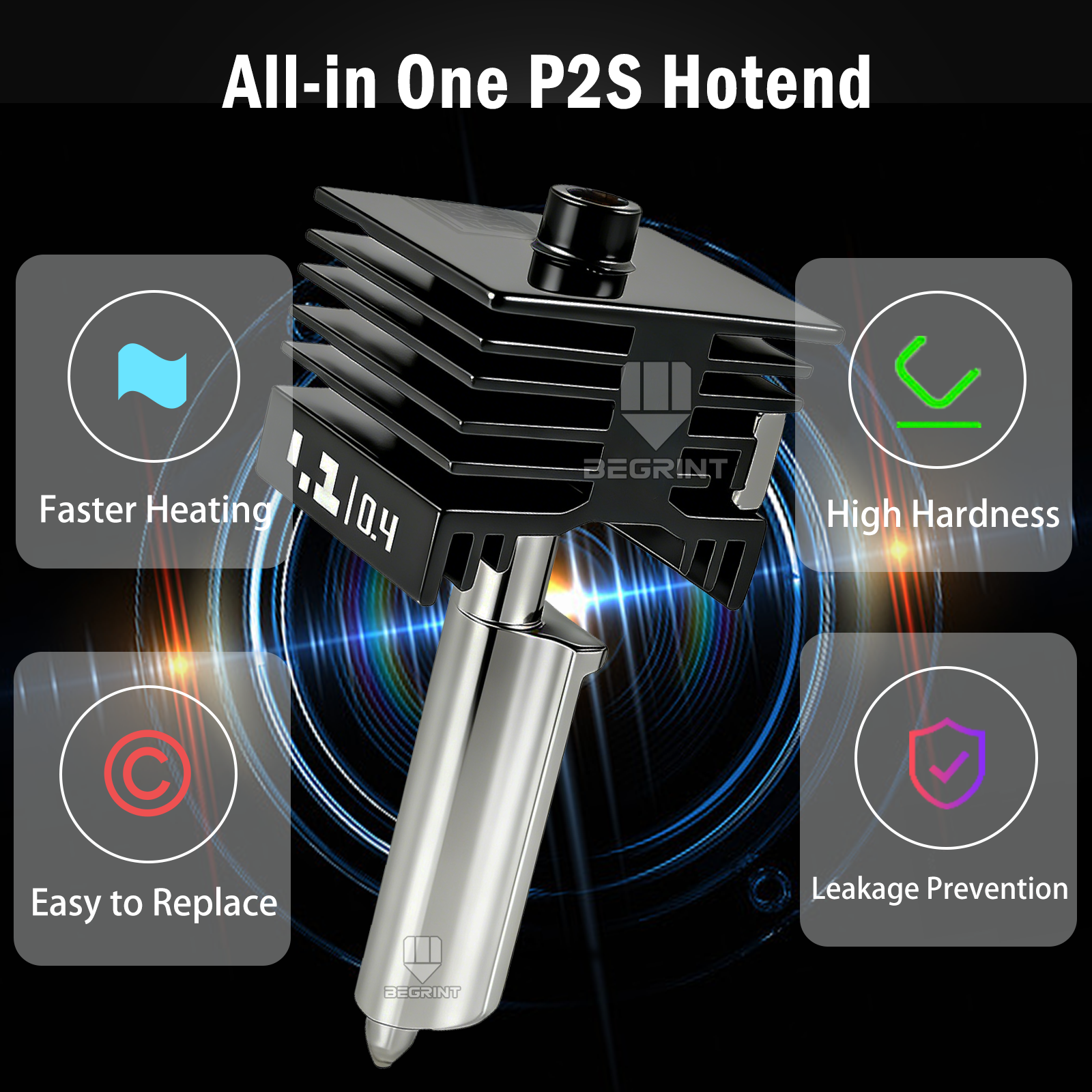 Bambu Lab P2S H2S H2C Hotend i - Nozzle 0.4Mm Hardened incelemesi ve fiyatı