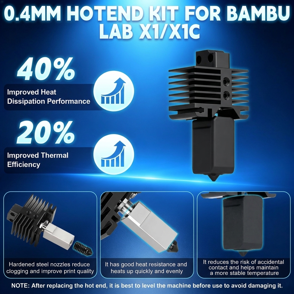 Bambu Lab X1 X1C X1E P1P P1S i - Nozzle 0.4Mm Hardened incelemesi ve fiyatı